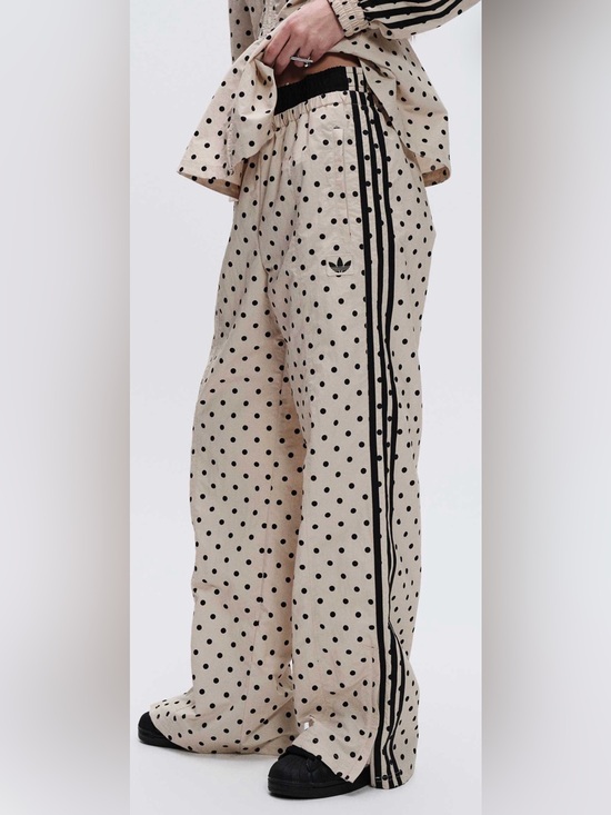 adidas Pants - NWT adidas Originals × ASOS oversized polka dot track pants in stone